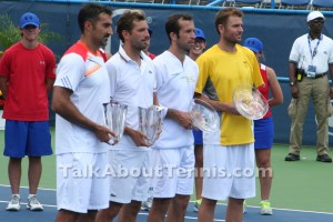Citi Open men's doubles trophy ceremony. Photo by Mariya Konovalova.